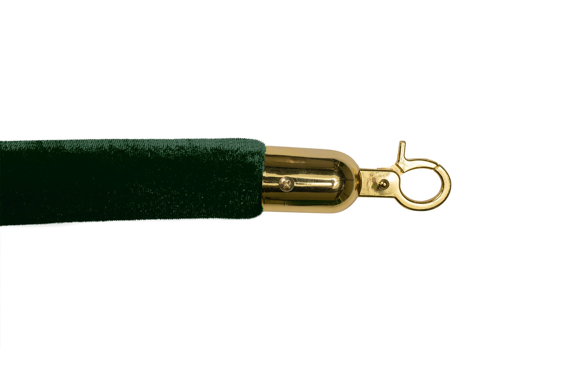 Afzetkoord Velours | Dennengroen - Messing