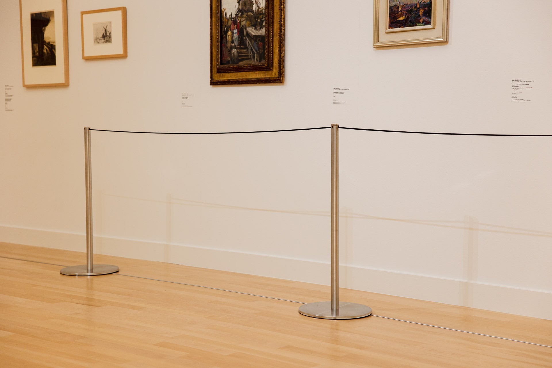 ForFlows Gallery Afzetpaal | Geborsteld Chroom - 60 cm Hoog