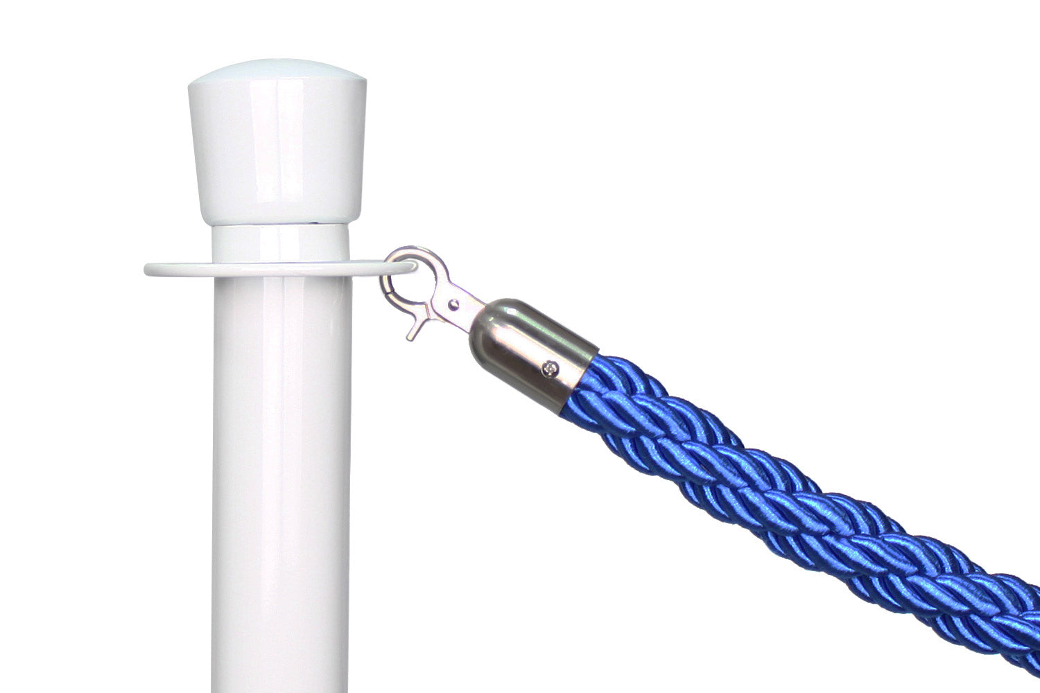 Afzetkoord Gedraaid | Geborsteld Chroom - Blauw | GJ Floors