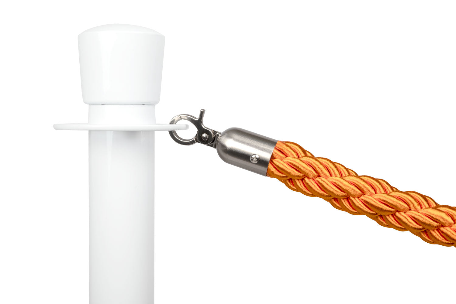 Afzetkoord Gedraaid | Geborsteld Chroom - Oranje | GJ Floors