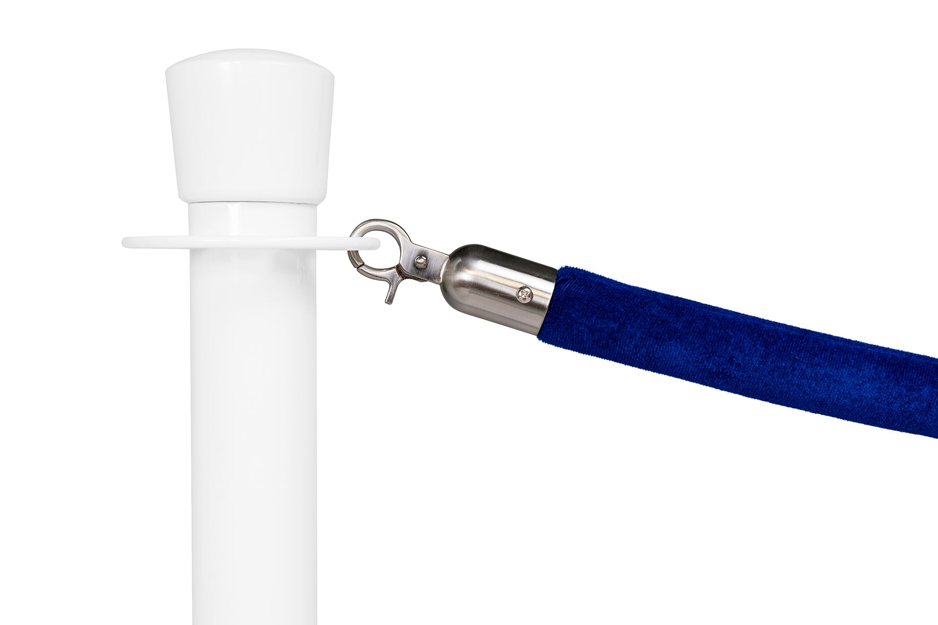 Afzetkoord Velours | Geborsteld Chroom - Blauw | GJ Floors