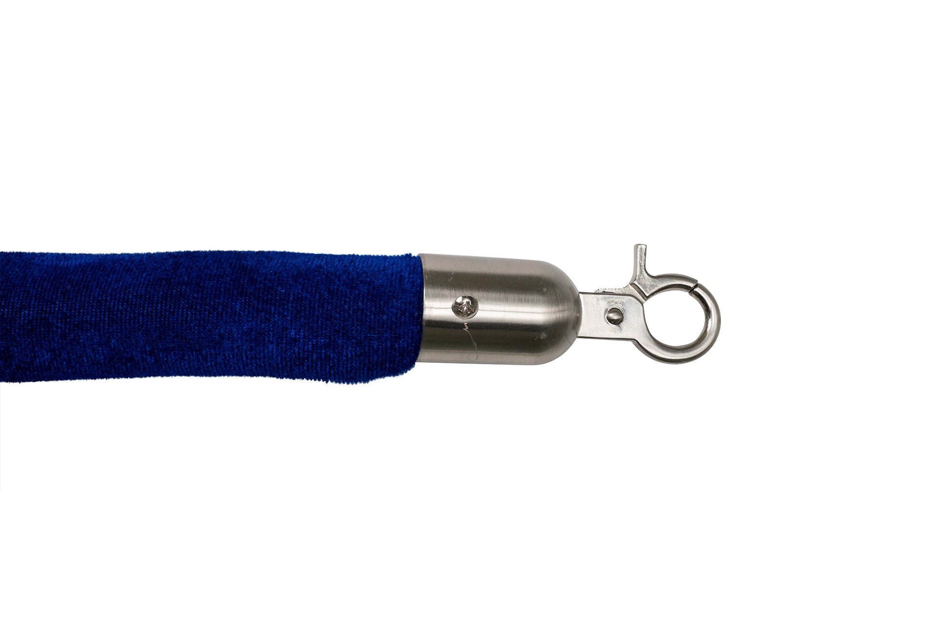 Afzetkoord Velours | Geborsteld Chroom - Blauw | GJ Floors