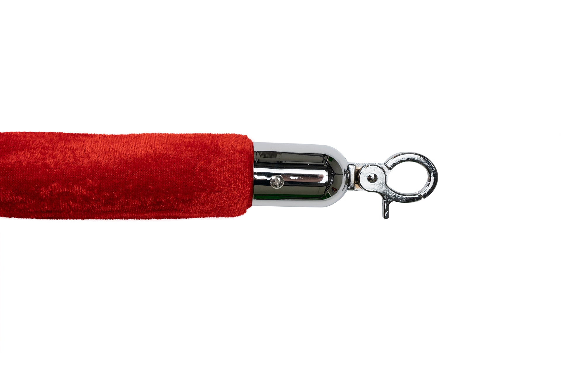 Afzetkoord Velours | Rood - Chroom