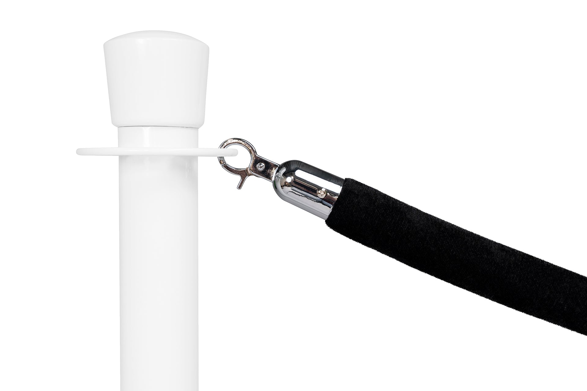 Afzetkoord Velours | Chroom - Zwart | GJ Floors