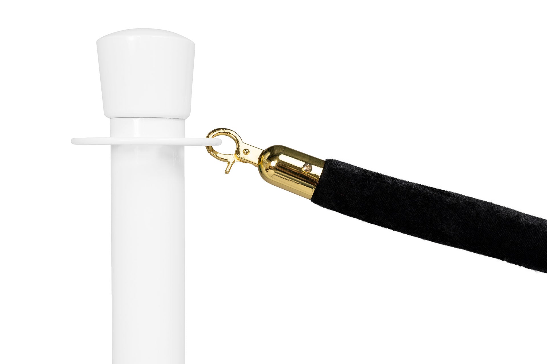 Afzetkoord Velours | Messing - Zwart | GJ Floors