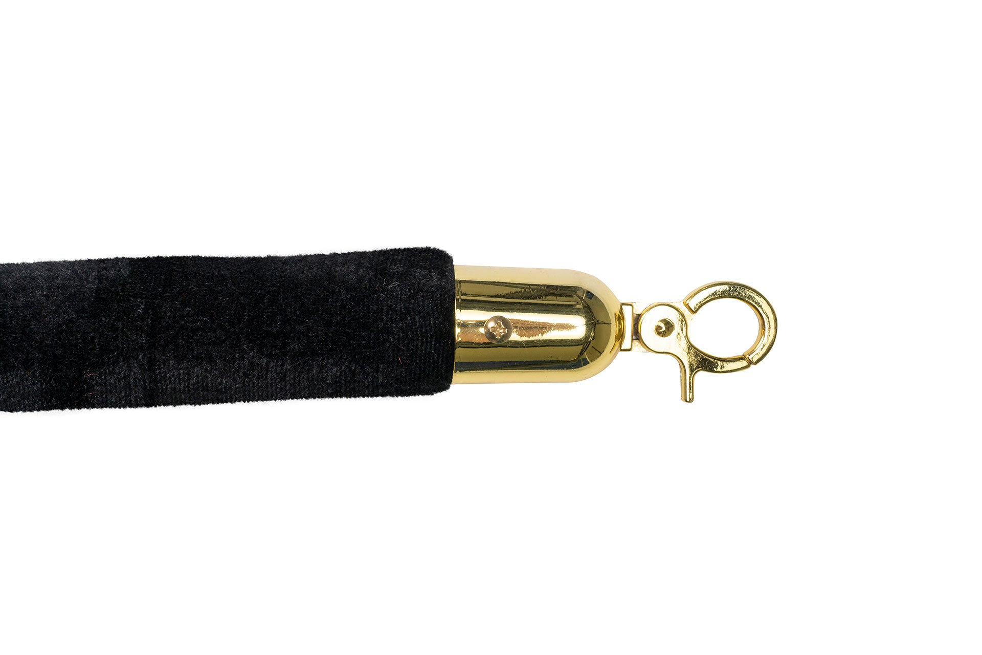 Afzetkoord Velours | Messing - Zwart | GJ Floors