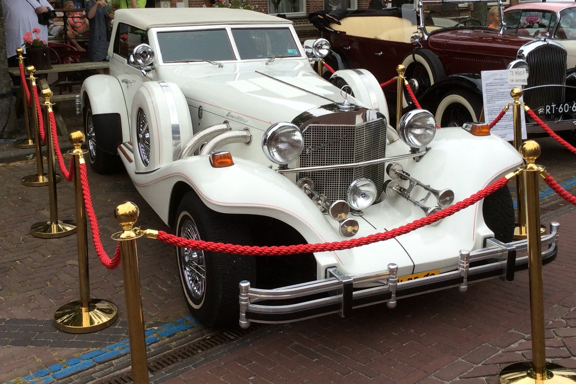 Afzetkoord Gedraaid | Rood - Messing sluiting