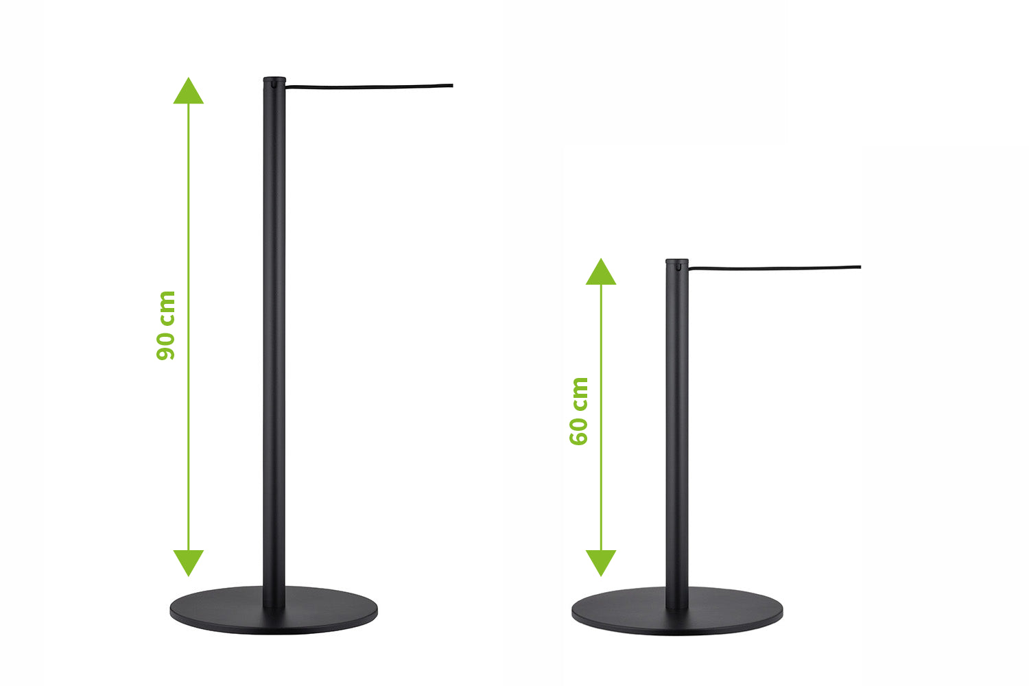 ForFlows Gallery Afzetpaal | Zwart - 90 cm Hoog