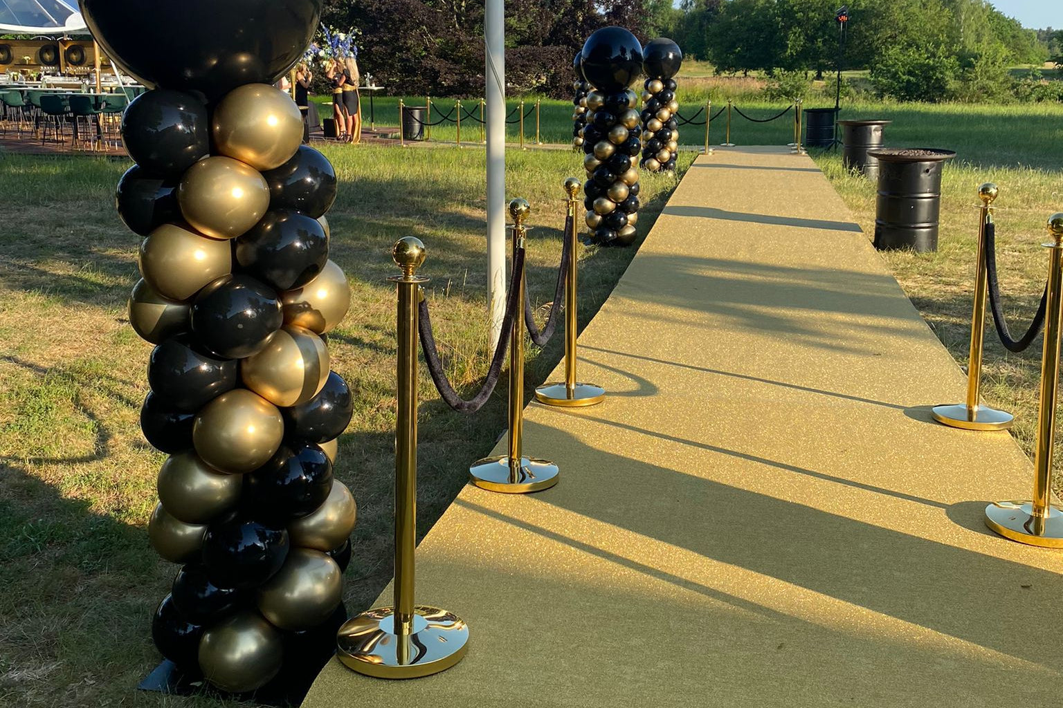 Afzetkoord Velours | Zwart - Messing