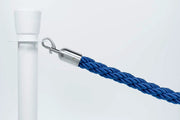 Afzetkoord Gedraaid | Blauw - Geborsteld Chromen sluiting van Rodelopers