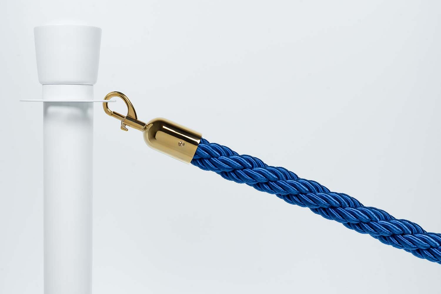 Afzetkoord Gedraaid | Blauw - Messing sluiting Afzetpalen | accessoires Rodelopers 