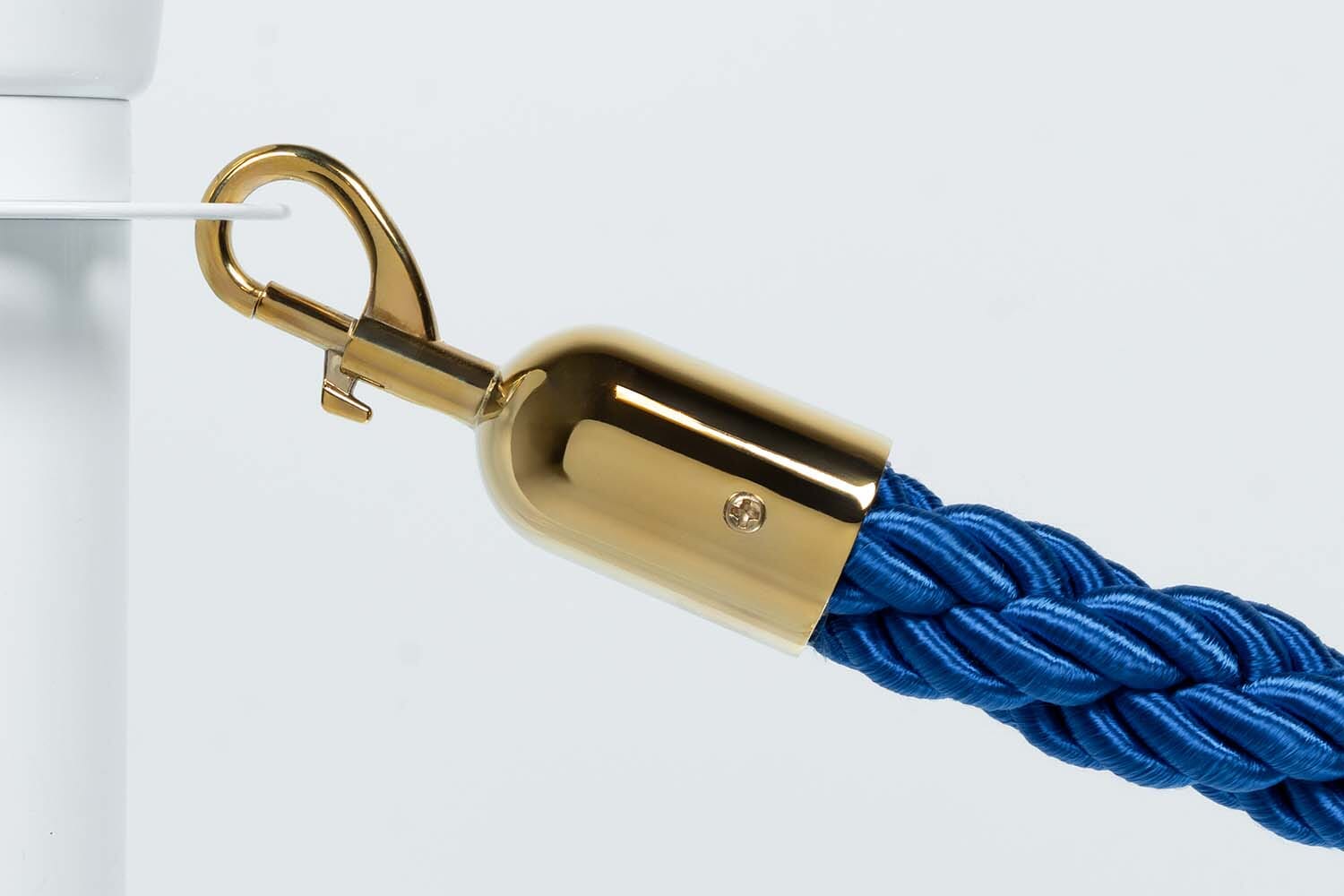 Afzetkoord Gedraaid | Blauw - Messing sluiting Afzetpalen | accessoires Rodelopers 