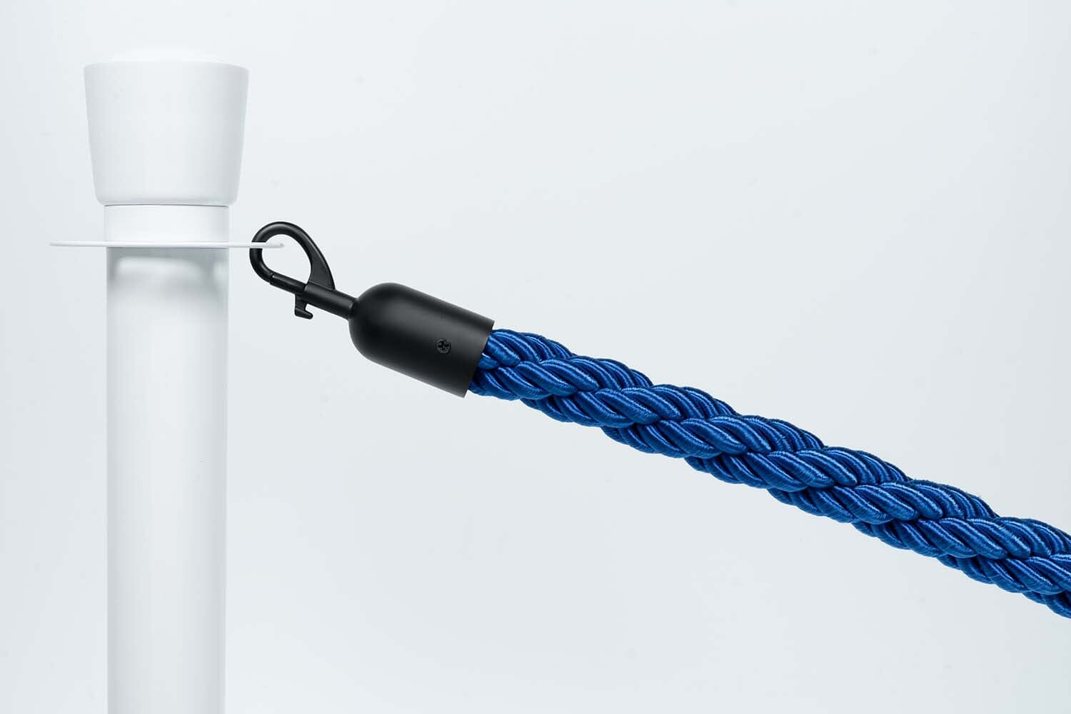 Afzetkoord Gedraaid | Blauw - Zwarte sluiting Afzetpalen | accessoires Rodelopers 