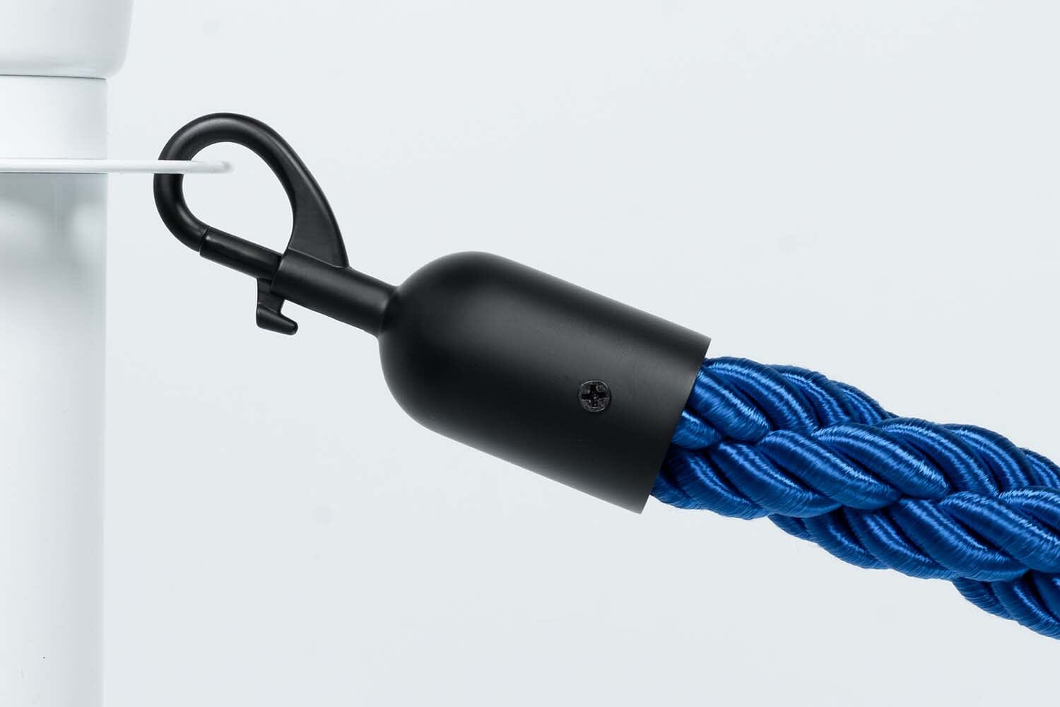 Afzetkoord Gedraaid | Blauw - Zwarte sluiting Afzetpalen | accessoires Rodelopers 