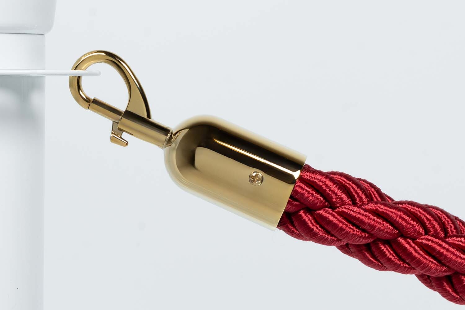 Afzetkoord Gedraaid | Bordeaux - Messing sluiting Afzetpalen | accessoires Rodelopers 