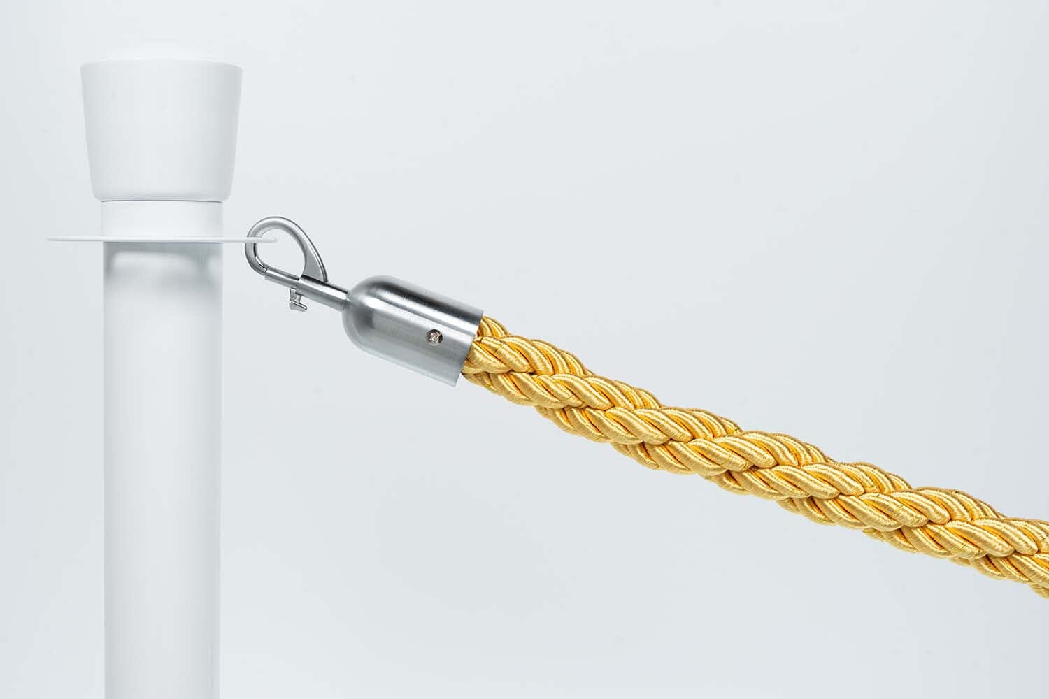 Afzetkoord Gedraaid | Goud - Geborsteld Chromen sluiting Afzetpalen | accessoires Rodelopers 