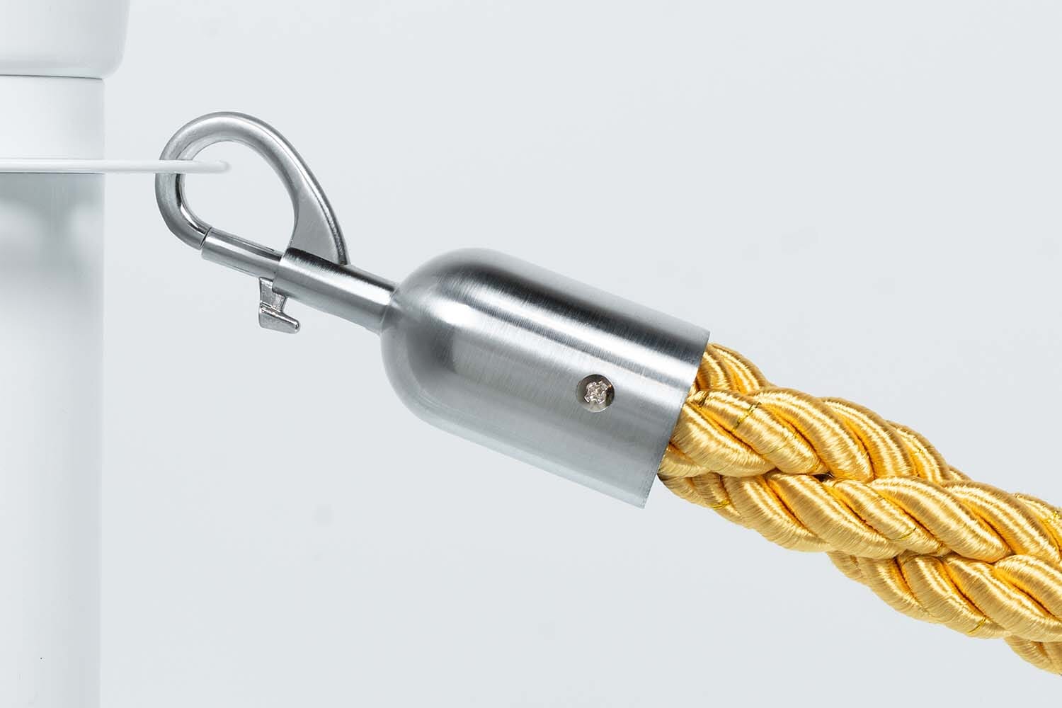 Afzetkoord Gedraaid | Goud - Geborsteld Chromen sluiting Afzetpalen | accessoires Rodelopers 