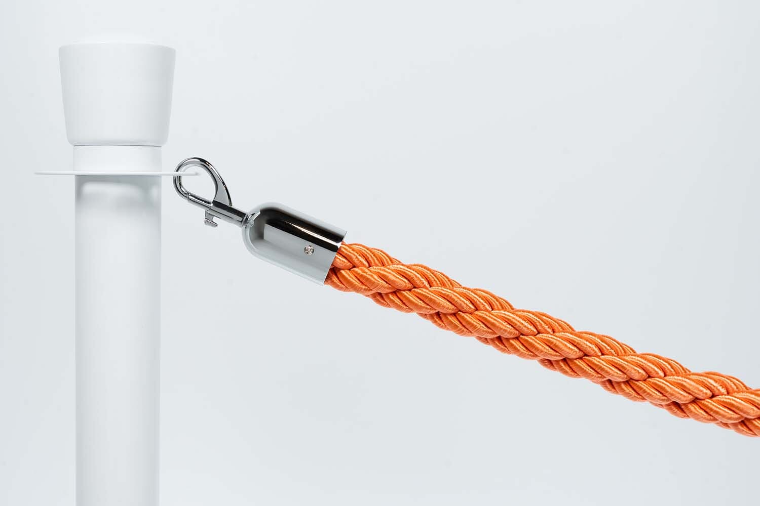 Afzetkoord Gedraaid | Oranje - Chromen sluiting Afzetpalen | accessoires Rodelopers 