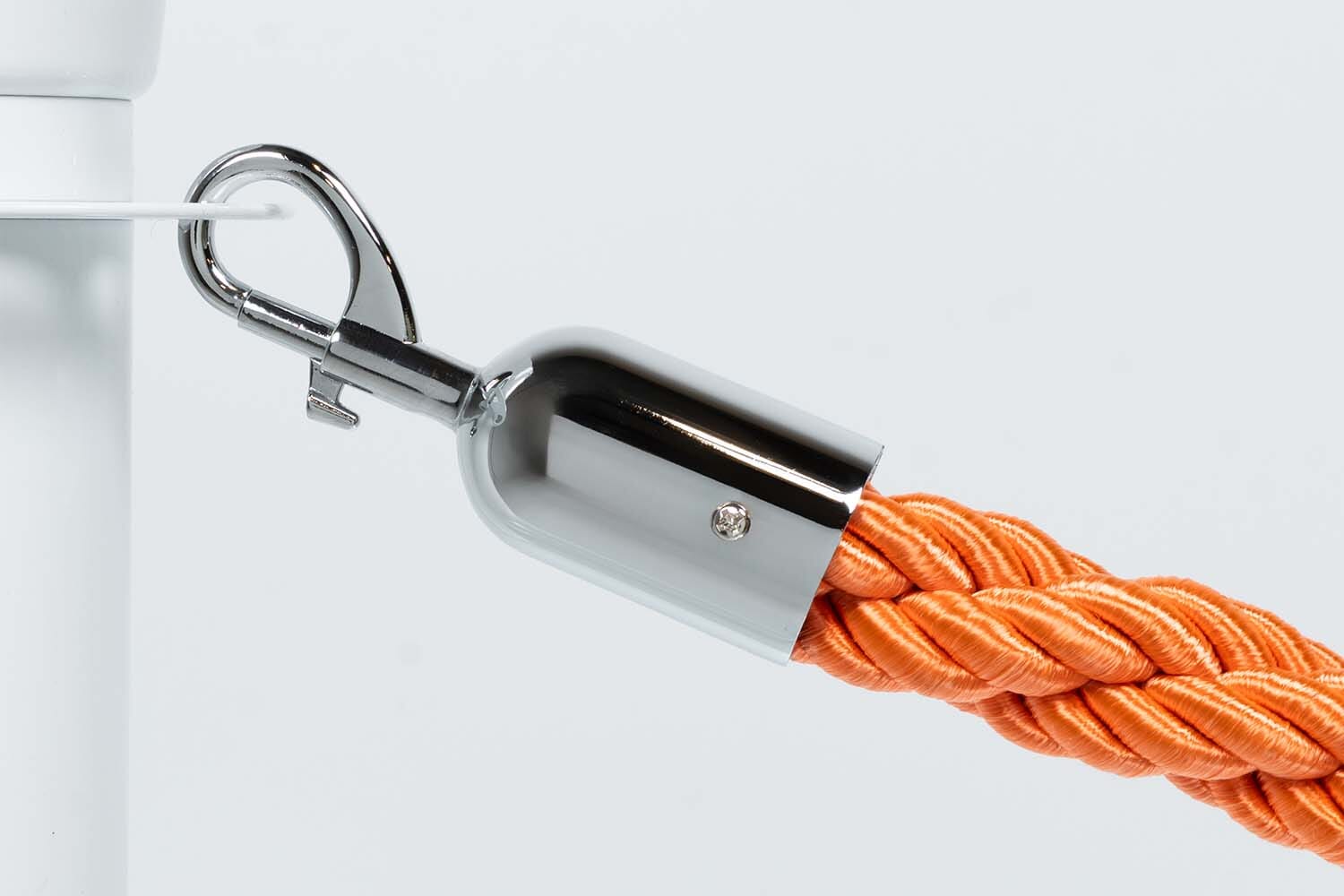 Afzetkoord Gedraaid | Oranje - Chromen sluiting Afzetpalen | accessoires Rodelopers 