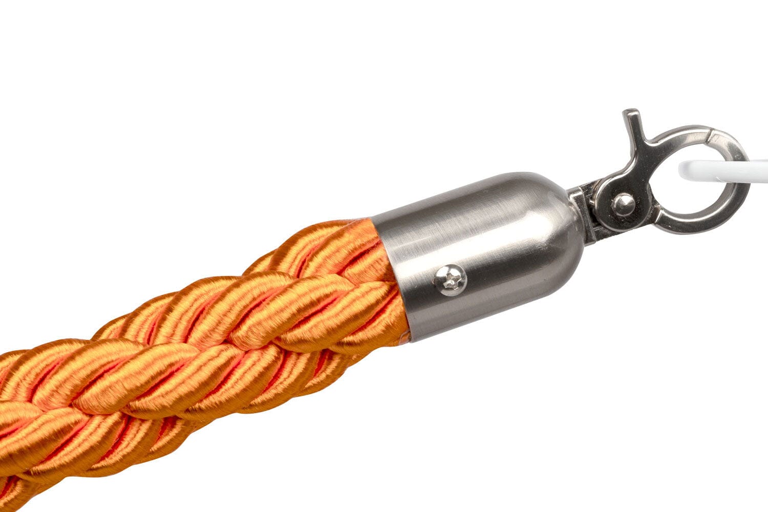 Afzetkoord Gedraaid | Geborsteld Chroom - Oranje | GJ Floors