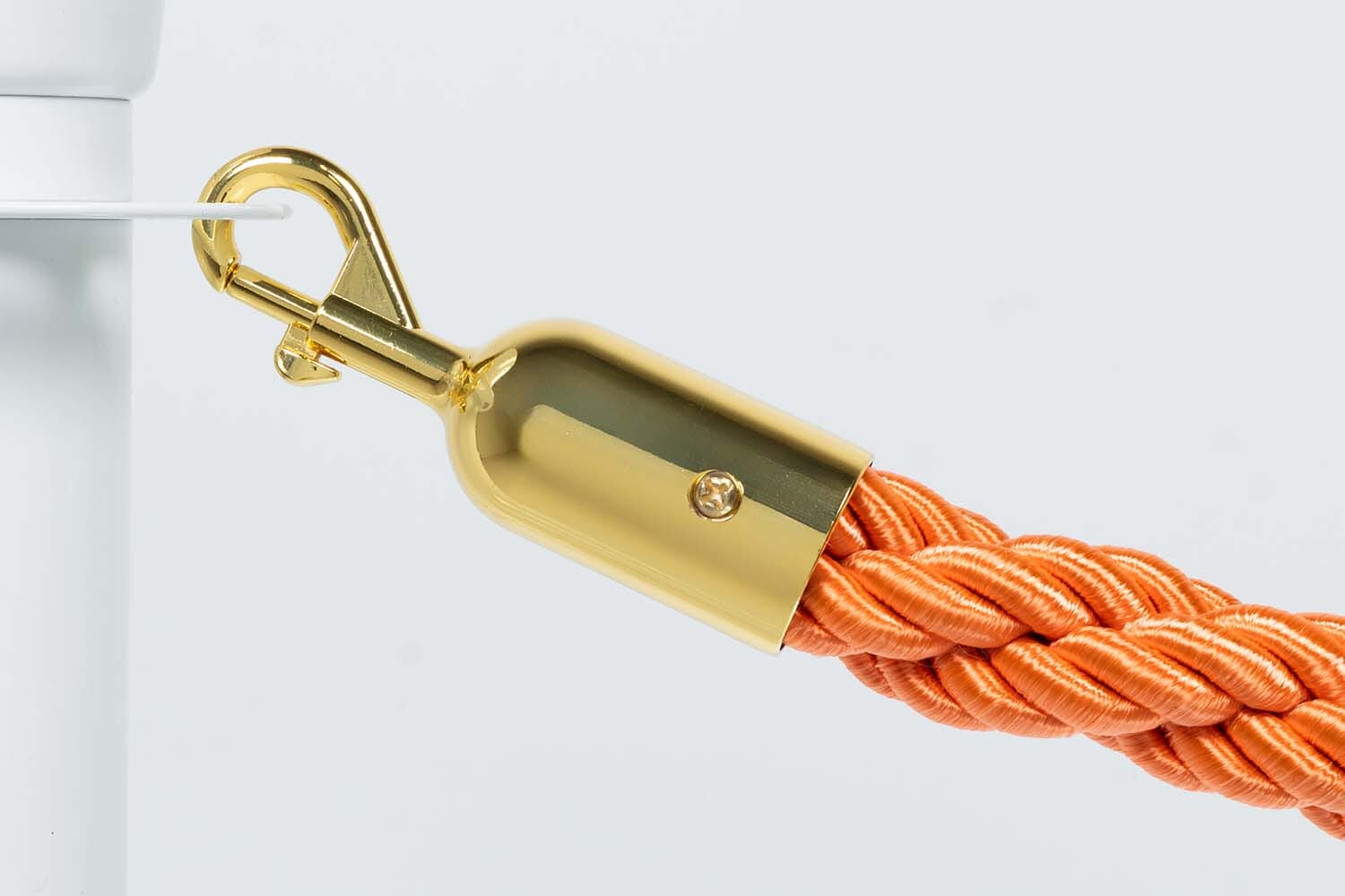 Afzetkoord Gedraaid | Oranje - Messing sluiting Afzetpalen | accessoires Rodelopers 