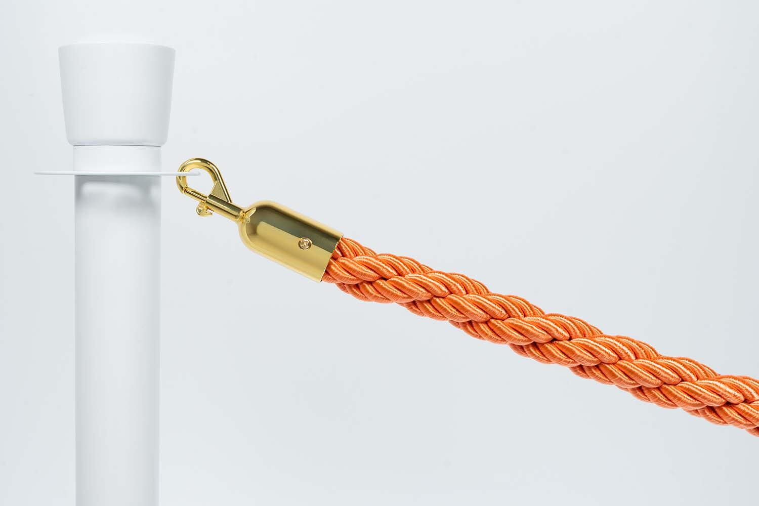 Afzetkoord Gedraaid | Oranje - Messing sluiting Afzetpalen | accessoires Rodelopers 