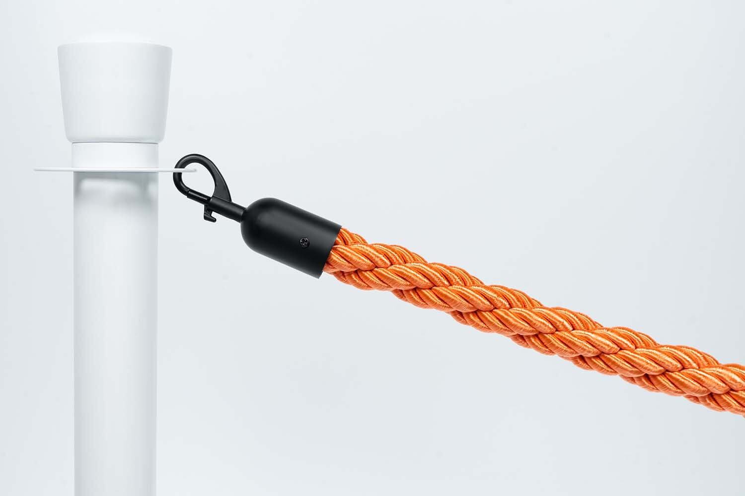 Afzetkoord Gedraaid | Oranje - Zwarte sluiting Afzetpalen | accessoires Rodelopers 