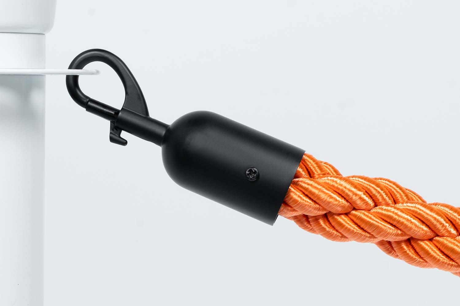 Afzetkoord Gedraaid | Oranje - Zwarte sluiting Afzetpalen | accessoires Rodelopers 