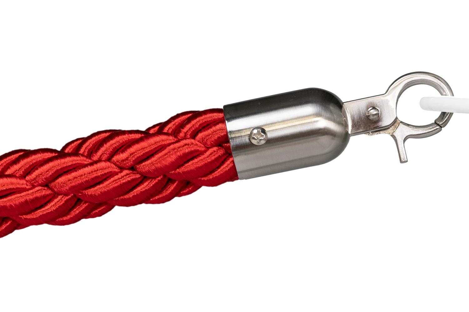 Afzetkoord Gedraaid | Geborsteld Chroom - Rood | GJ Floors