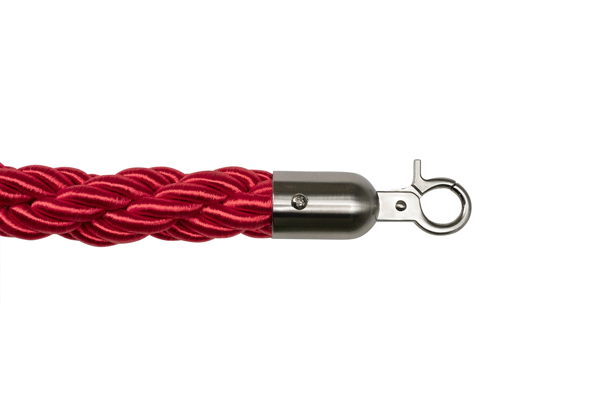 Afzetkoord Gedraaid | Geborsteld Chroom - Rood | GJ Floors