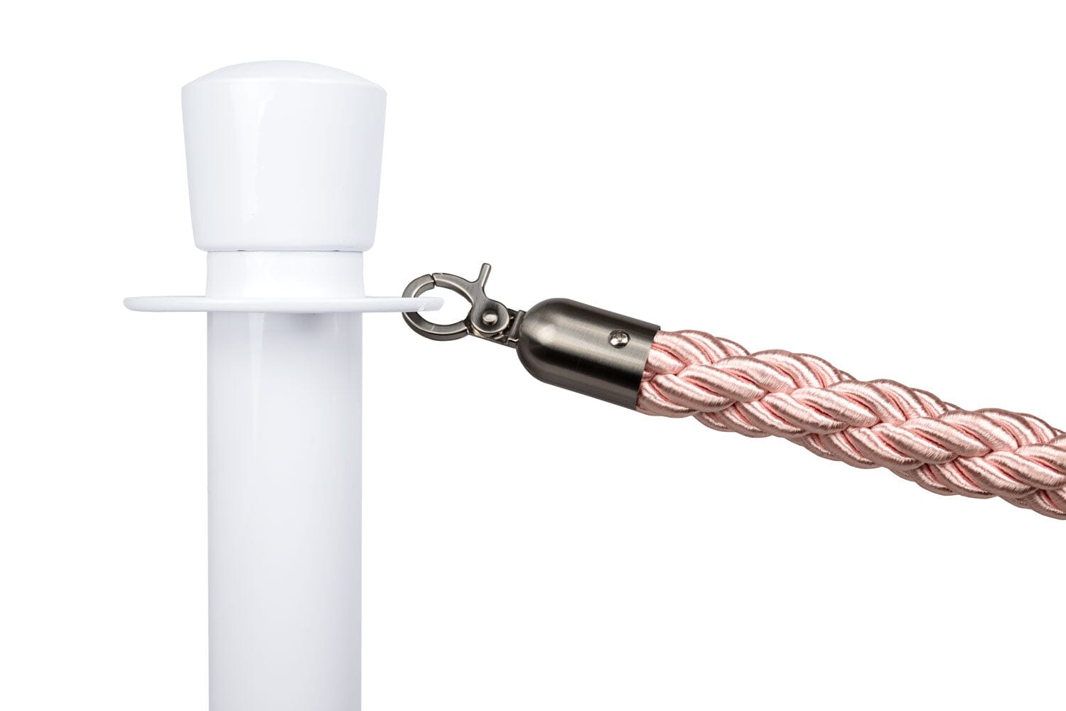 Afzetkoord Gedraaid | Geborsteld Chroom - Roze | GJ Floors