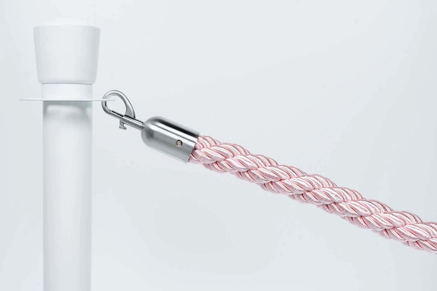 Afzetkoord Gedraaid | Roze - Geborsteld Chromen sluiting van Rodelopers