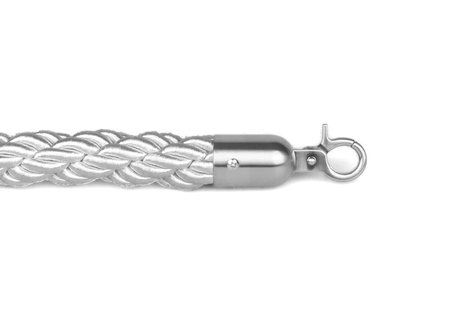 Afzetkoord Gedraaid | Geborsteld Chroom - Wit | GJ Floors