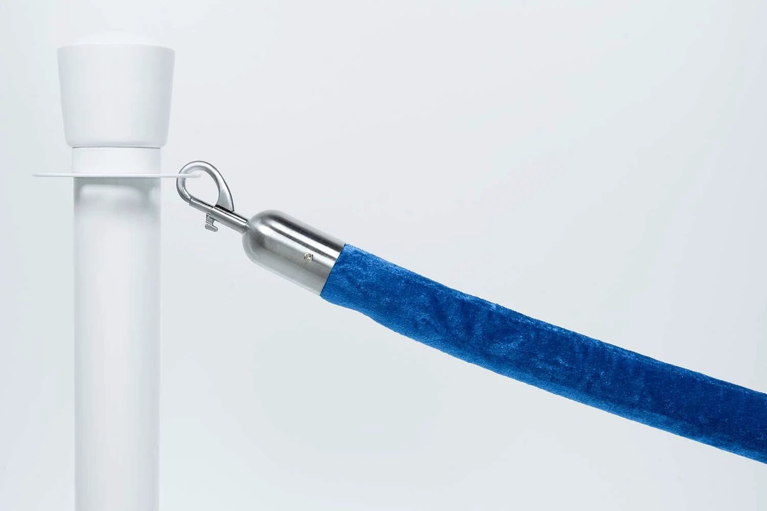 Afzetkoord Velours | Blauw - Geborsteld Chroom van Rodelopers
