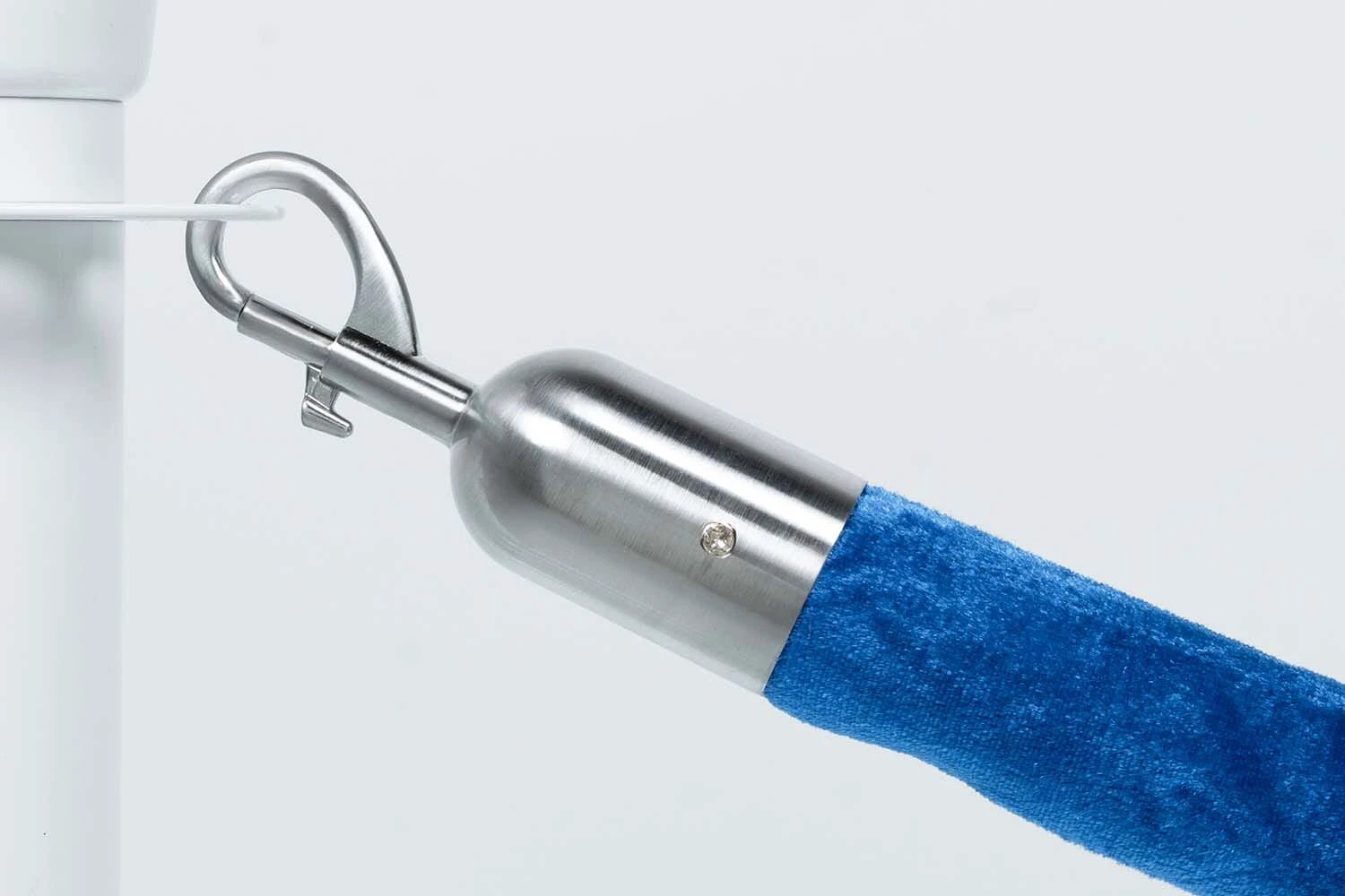 Afzetkoord Velours | Blauw - Geborsteld Chroom van Rodelopers