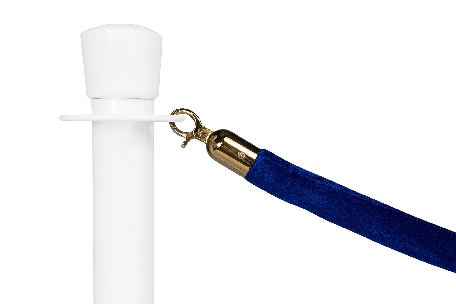 Afzetkoord Velours | Messing - Blauw | GJ Floors