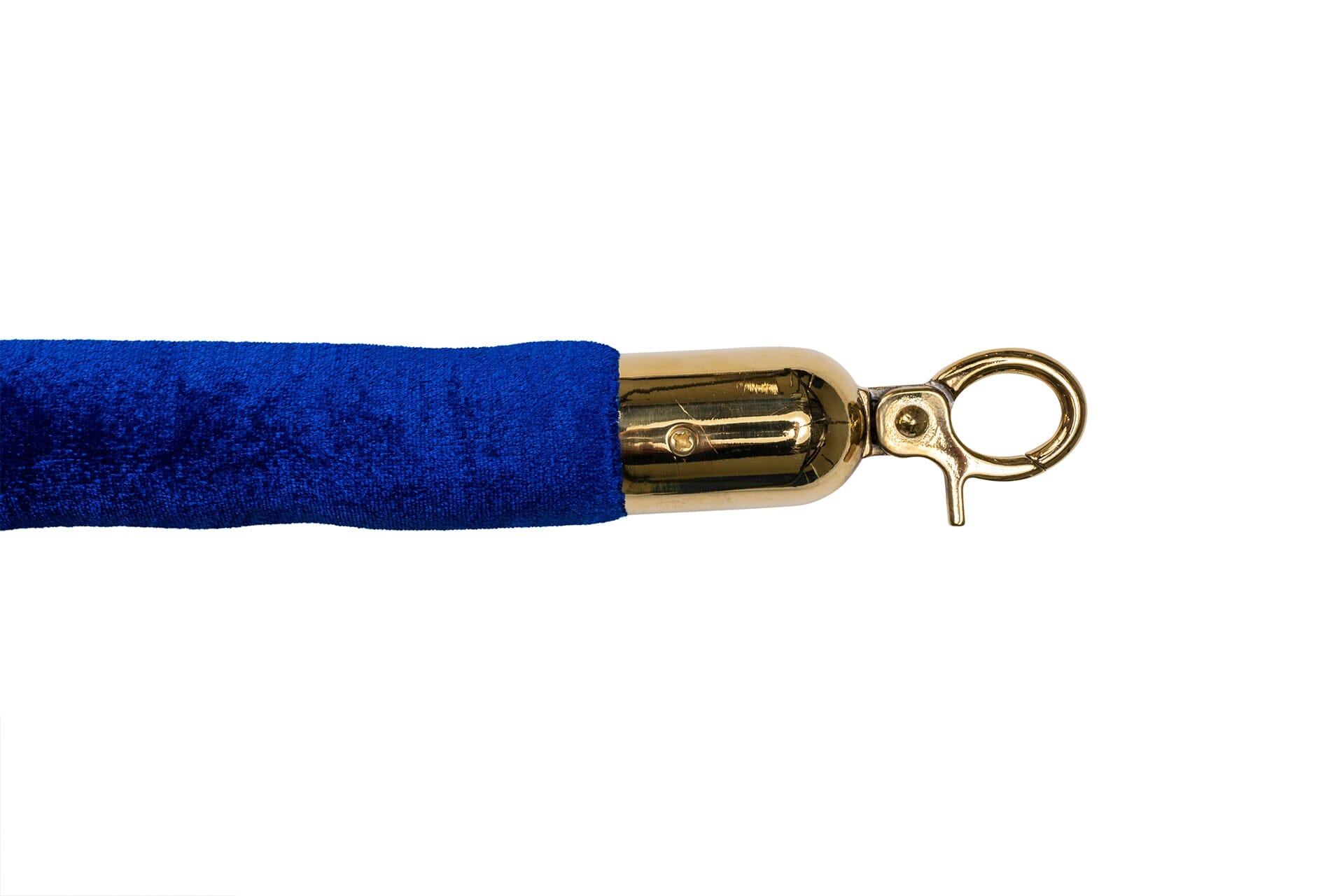 Afzetkoord Velours | Messing - Blauw | GJ Floors