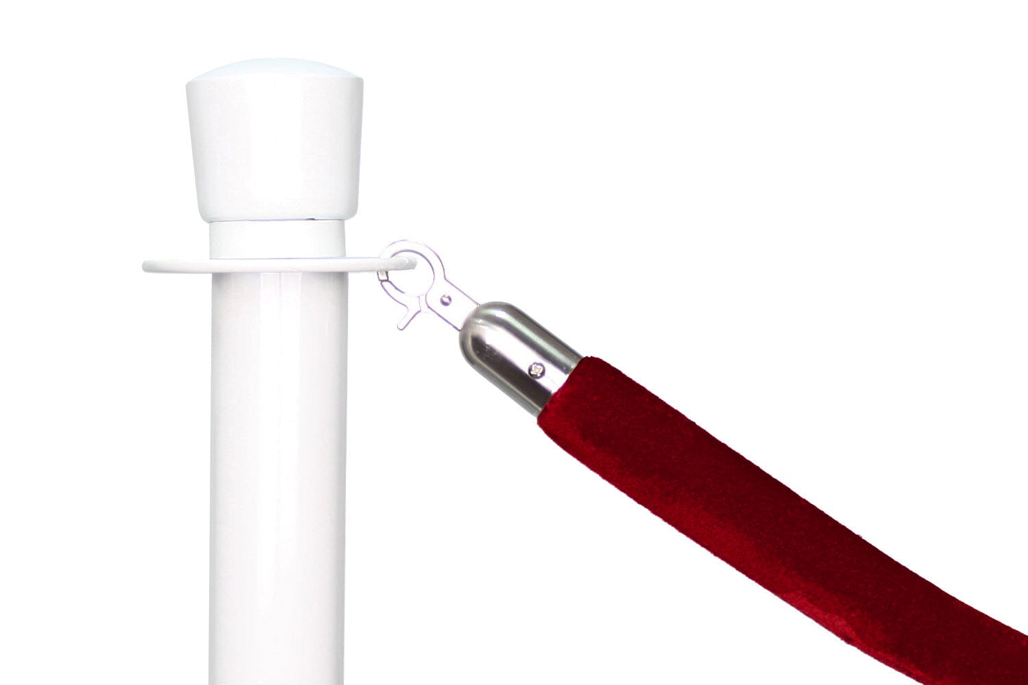 Afzetkoord Velours | Geborsteld Chroom - Bordeaux | GJ Floors