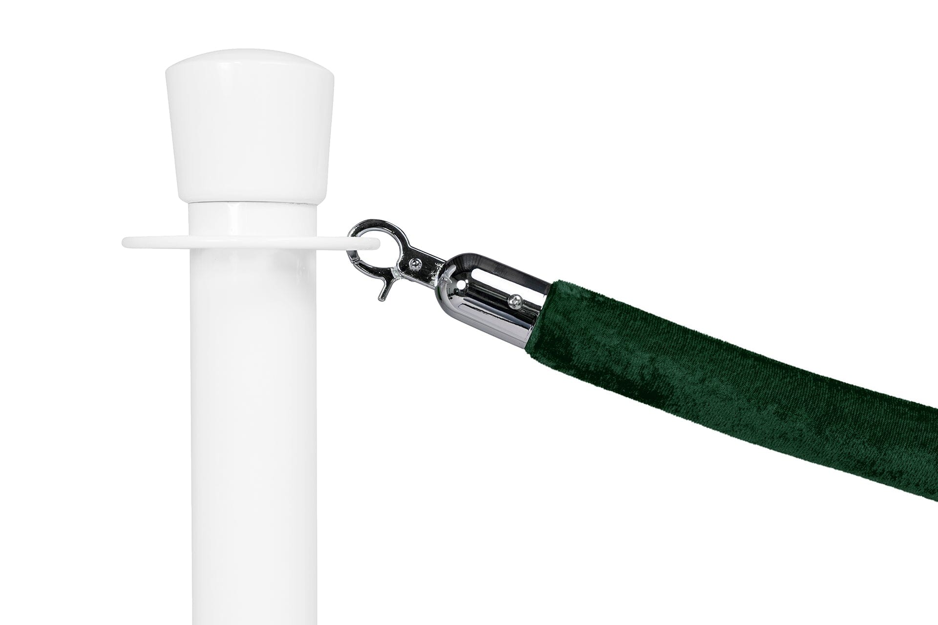 Afzetkoord Velours | Dennengroen - Chroom Afzetpalen | accessoires Rodelopers 