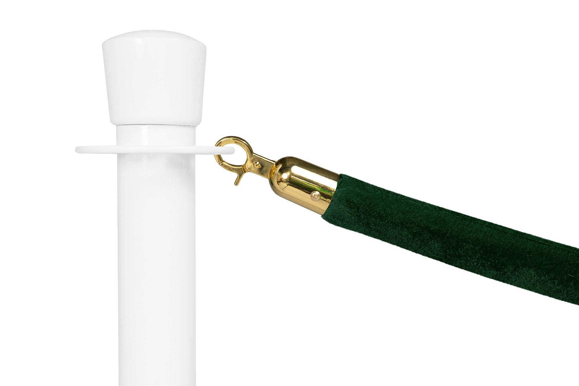 Afzetkoord Velours | Dennengroen - Messing Afzetpalen | accessoires Rodelopers 