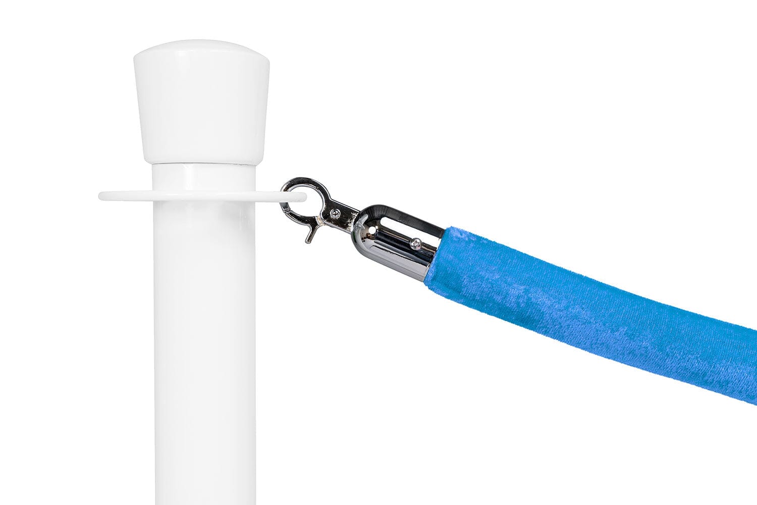 Afzetkoord Velours | Chroom - Lichtblauw | GJ Floors