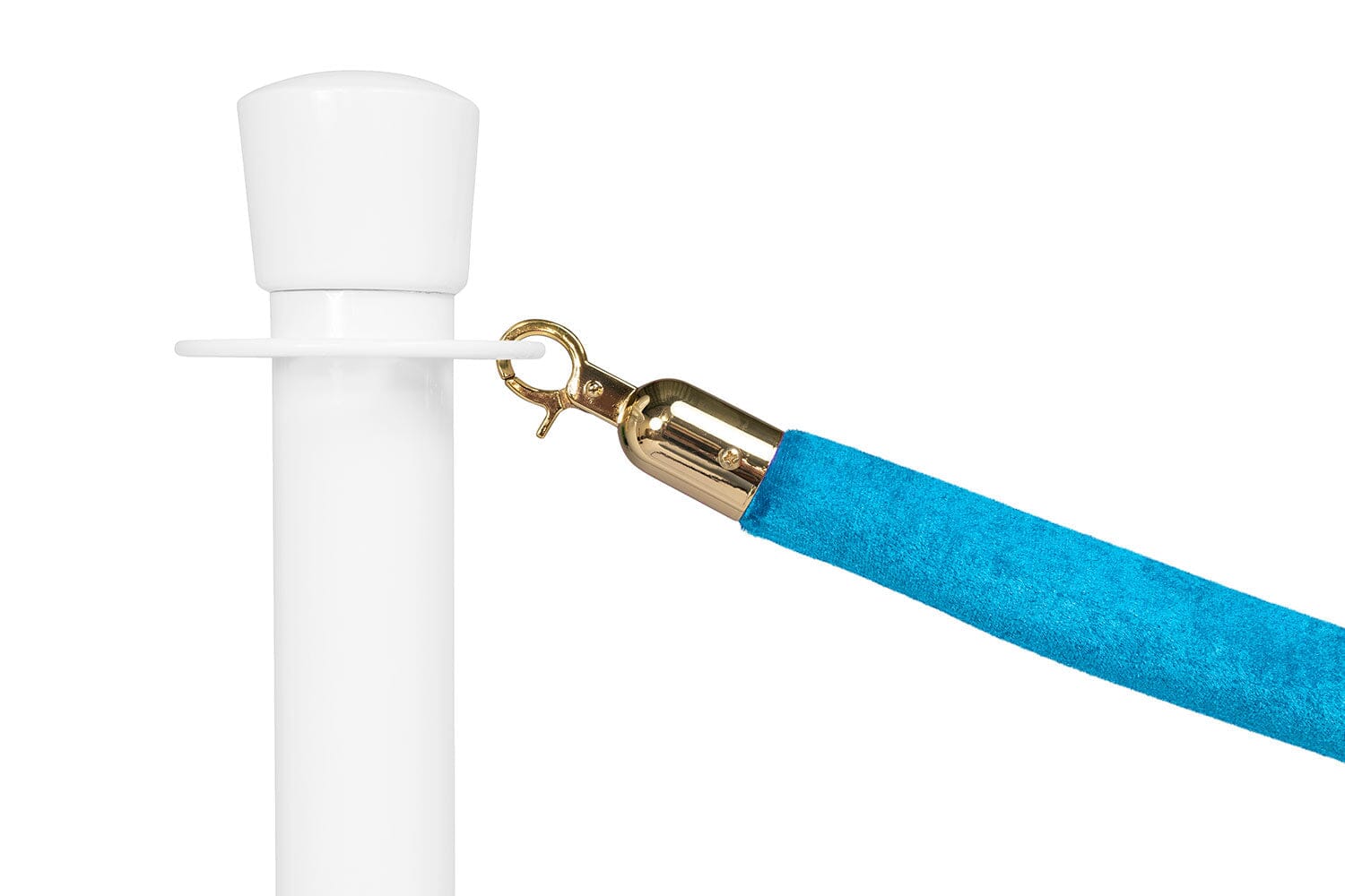 Afzetkoord Velours | Messing - Lichtblauw | GJ Floors