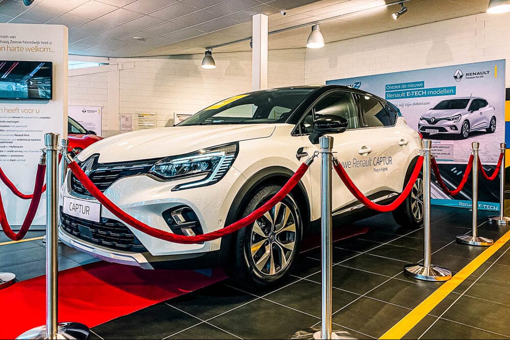 Afzetkoord Velours Luxe | Rood - Chromen sluiting Afzetpalen | accessoires Rodelopers 