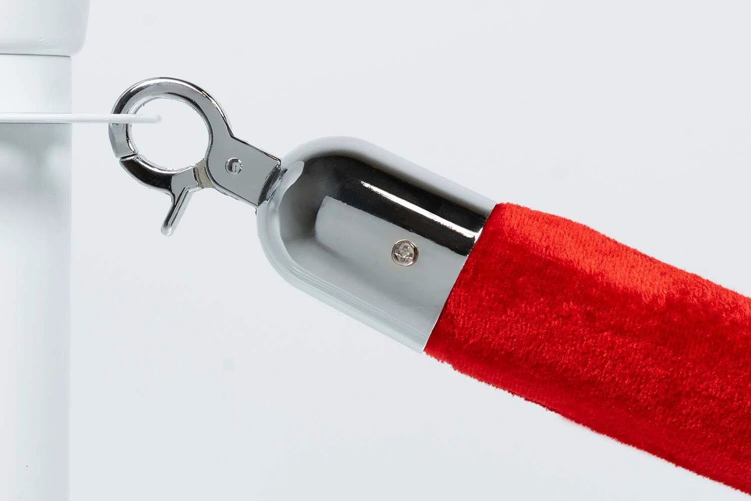 Afzetkoord Velours Luxe | Rood - Chromen sluiting van Rodelopers