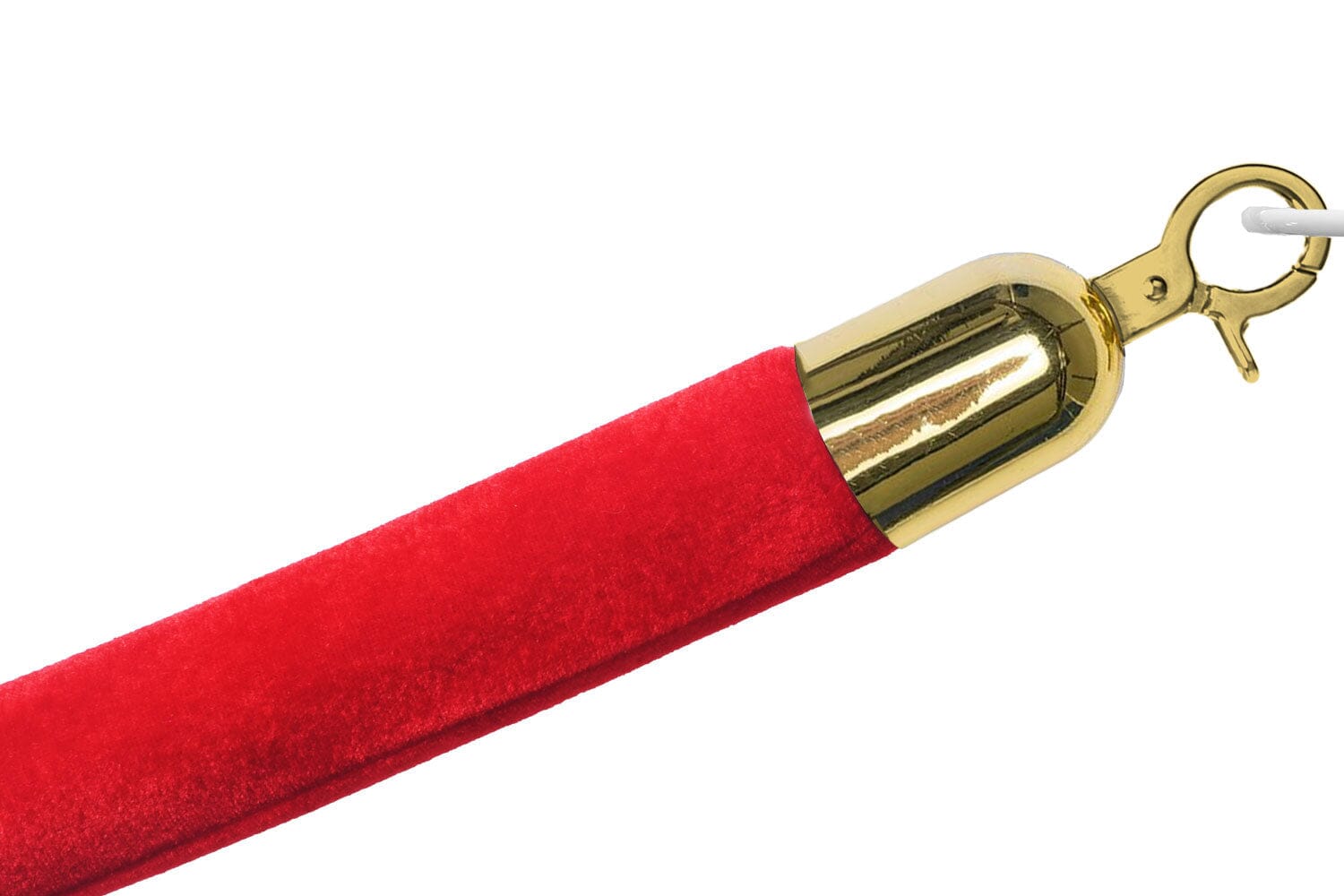 Afzetkoord Velours Luxe | Messing - Rood | GJ Floors