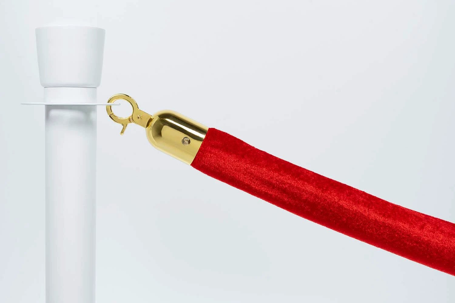 Afzetkoord Velours Luxe | Rood - Messing sluiting Afzetpalen | accessoires Rodelopers 