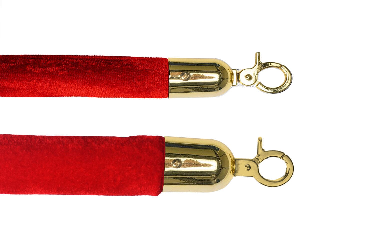 Afzetkoord Velours Luxe | Messing - Rood | GJ Floors