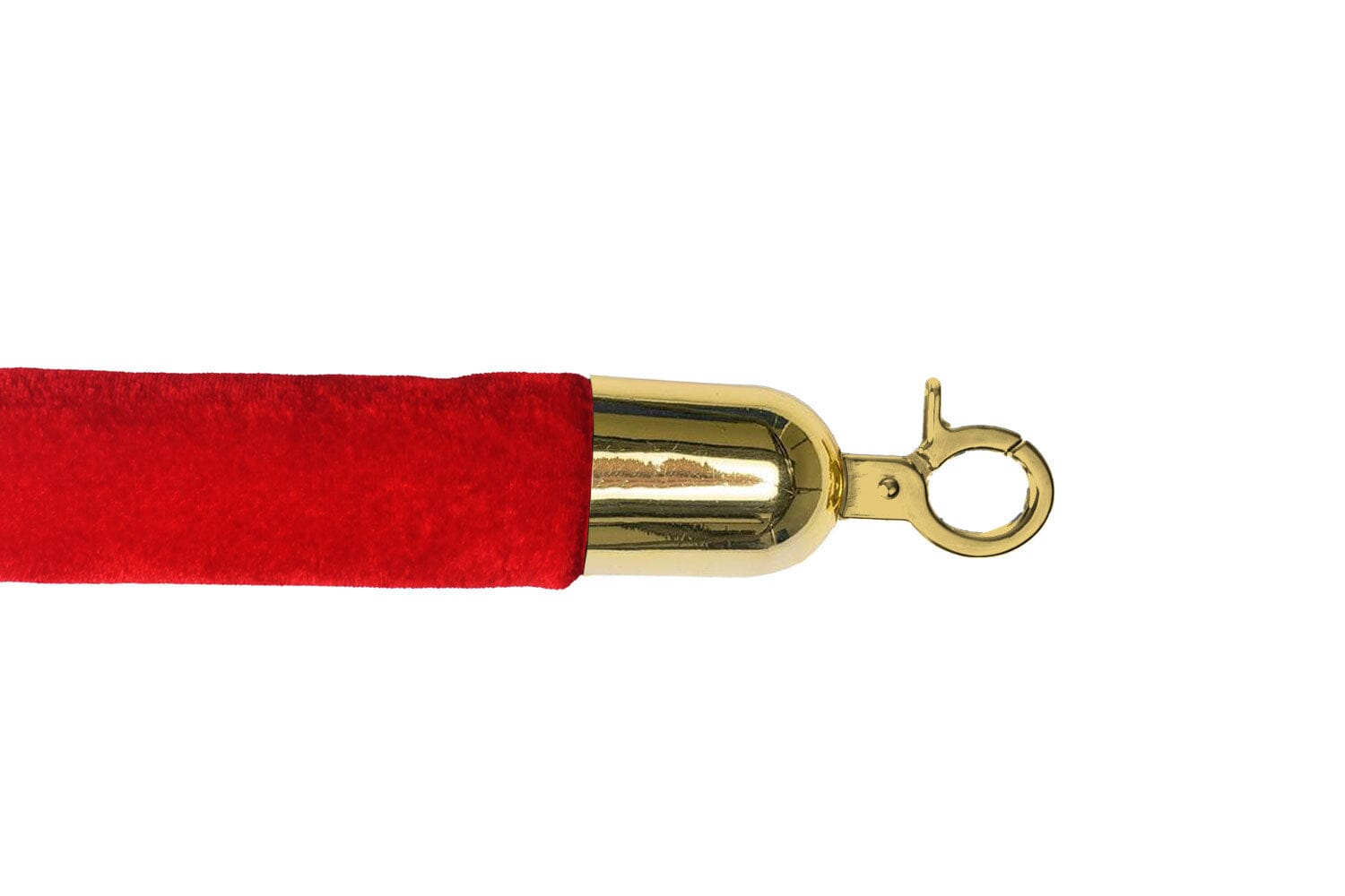 Afzetkoord Velours Luxe | Messing - Rood | GJ Floors