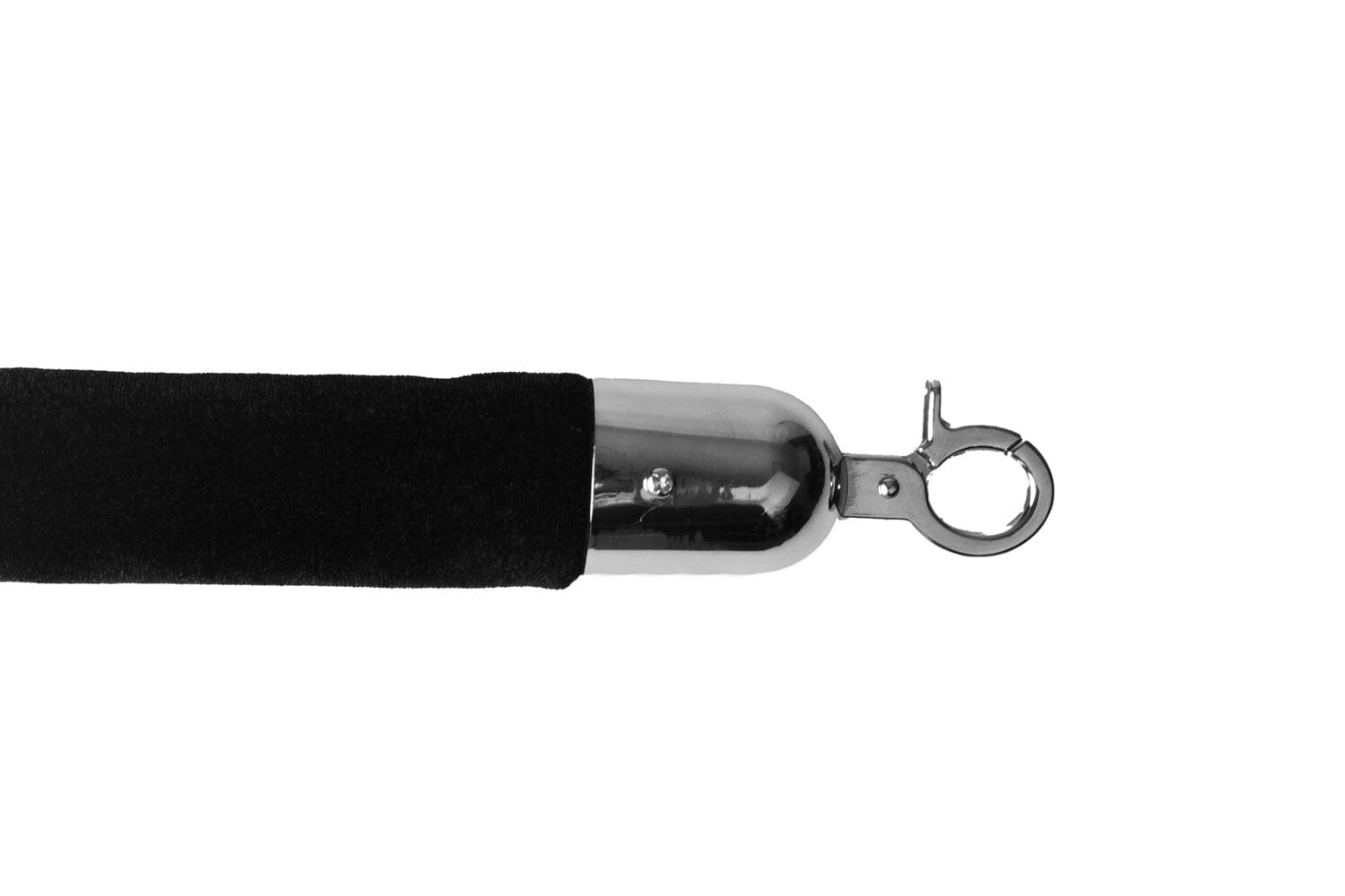 Afzetkoord Velours Luxe | Chroom - Zwart | GJ Floors