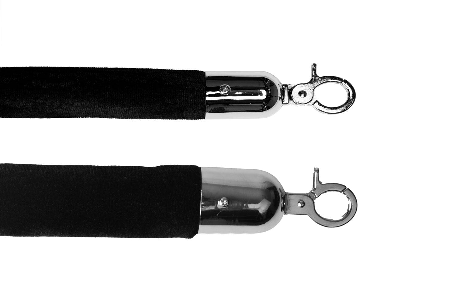 Afzetkoord Velours Luxe | Chroom - Zwart | GJ Floors